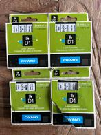 4x DYMO D1 -Standard Labels - Black on White - 12mm x 7m, Computers en Software, Labelprinters, Ophalen of Verzenden, Nieuw, DYMO