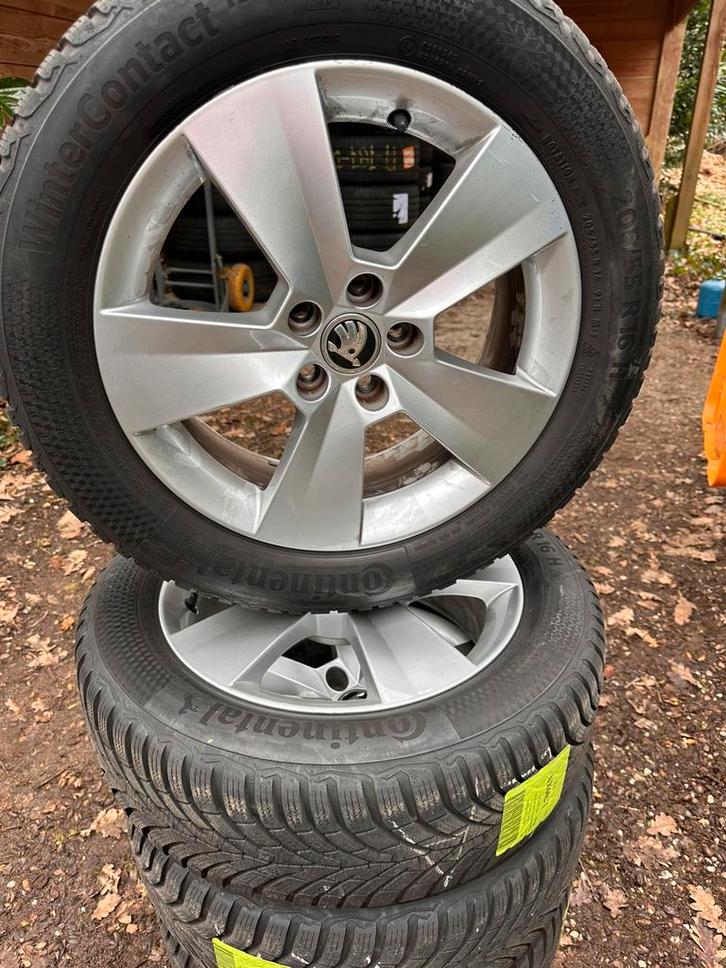 Skoda Winterset Origineel!!, Auto-onderdelen, Banden en Velgen, Banden en Velgen, Winterbanden, 16 inch, 205 mm, Ophalen
