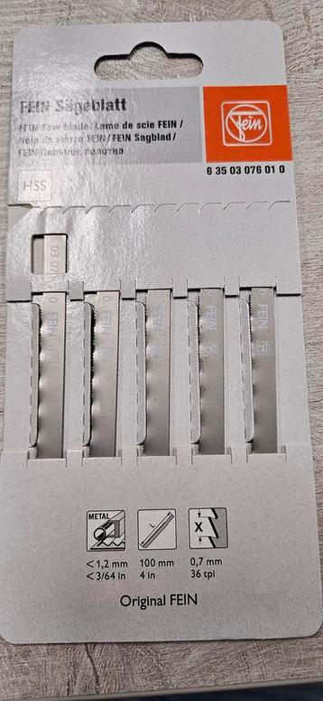 Fein Zaagbladen - 5 Stuks per verpakking. Fein 63503076010 beschikbaar voor biedingen