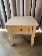 Landelijke Bijzettafel vierkant hout, Huis en Inrichting, Ophalen, Gebruikt, Vierkant, Hout