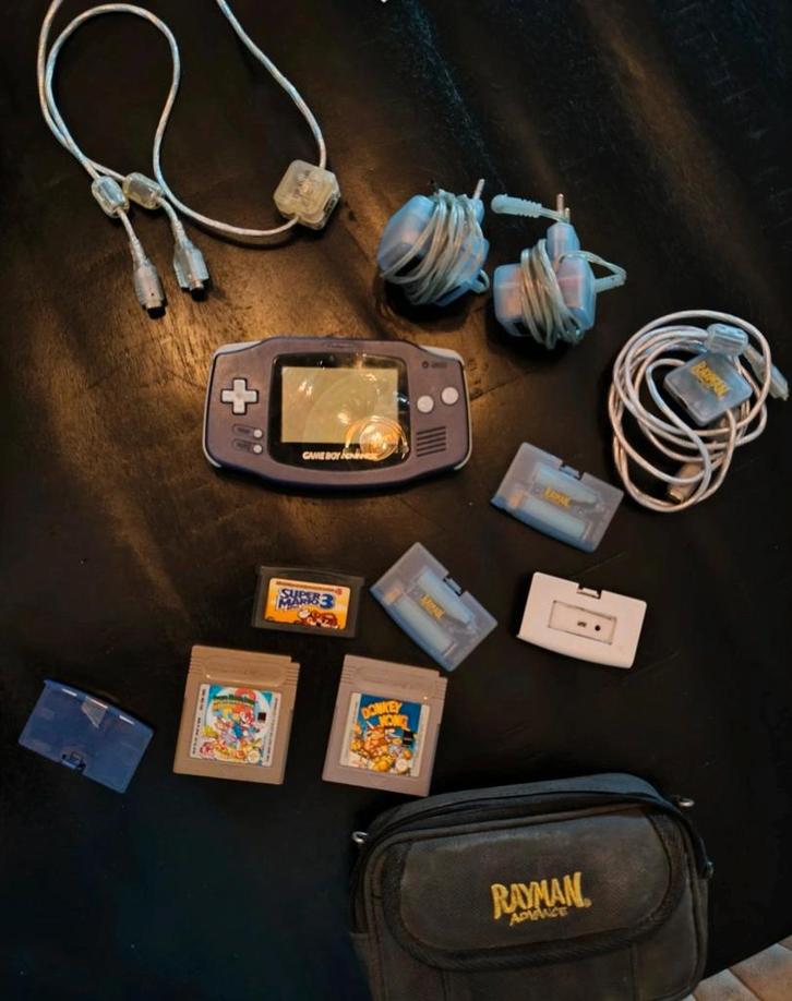 Gameboy Advance incl., Spelcomputers en Games, Spelcomputers | Nintendo Game Boy, Gebruikt, Game Boy Advance, Met games, Met beschermhoes of tas
