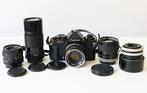 Canon F1 kleinbeeldcamera + 5 Canon FD lenzen, Audio, Tv en Foto, Fotocamera's Analoog, Spiegelreflex, Canon, Gebruikt, Verzenden