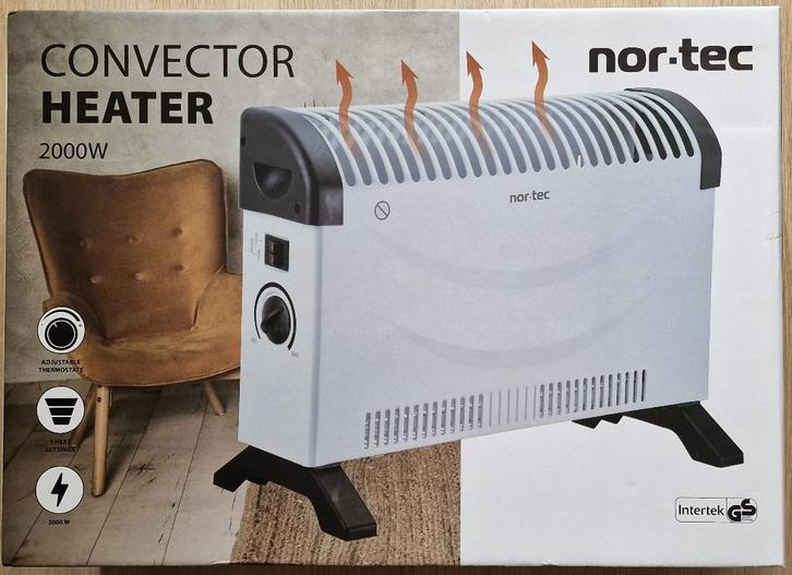 Nor-Tec Convector Heater Nortec Kachel [NIEUW in Doos], Doe-het-zelf en Verbouw, Verwarming en Radiatoren, Nieuw, Kachel, 800 watt of meer