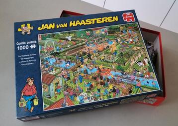 Puzzel Jan van Haasteren 1000 stukjes "de volkstuintjes" beschikbaar voor biedingen