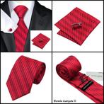 Dennis Gadgets: 100 % zijden stropdas ( 3 delig !! ) DG 0420, Nieuw, Met patroon, Ophalen, Rood