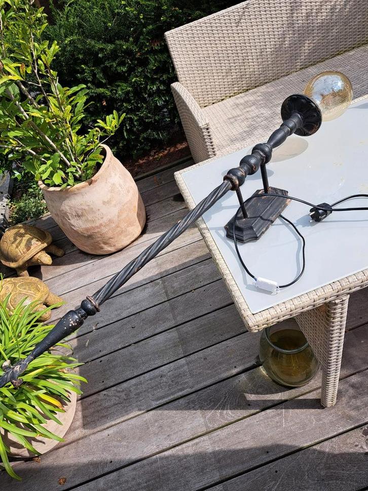 Vintage smeedijzeren lamp, Antiek en Kunst, Antiek | Lampen, Ophalen