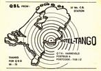 QSL - 27MC kaart station Hotel Tango in Harreveld   =23/24=, Ophalen of Verzenden, 1980 tot heden, Ongelopen