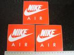 3x sticker Nike air logo vierkant rood wit, Verzamelen, Stickers, Verzenden, Zo goed als nieuw, Merk