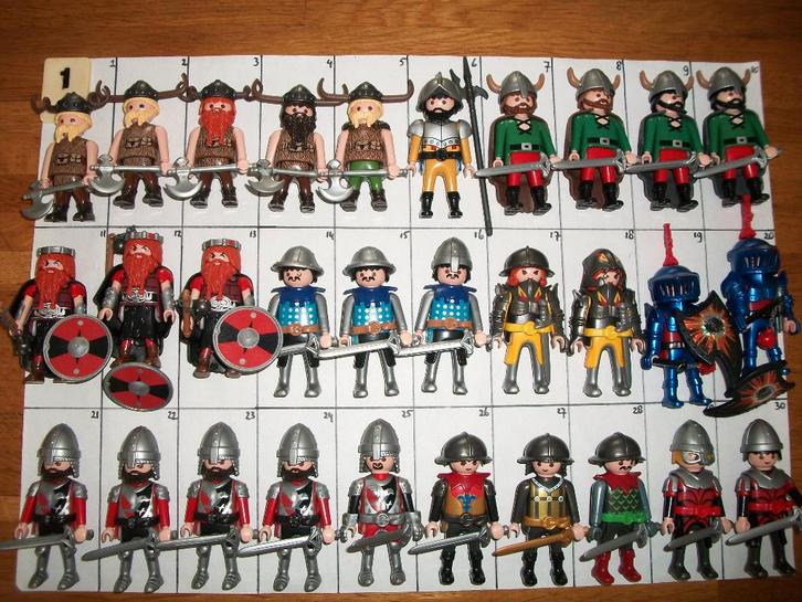Ridders, Vikingen, schilden, strijders, figuren, poppetjes, Kinderen en Baby's, Speelgoed | Playmobil, Nieuw, Complete set, Ophalen of Verzenden