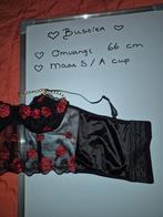 Bustier maat S/M.  A cup. Geborduurde rozen., Ophalen of Verzenden, BH