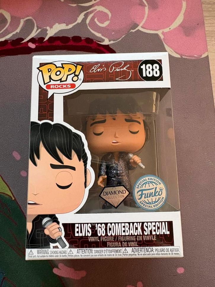 Funko Pop! Rocks Elvis Presley - '68 Comeback  #188 Diamond, Verzamelen, Poppetjes en Figuurtjes, Nieuw, Ophalen of Verzenden