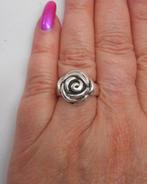 Zilveren ring met roos maat 16.5 nr.431
