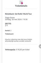 2 kaartjes voor nickelback ziggo dome, Tickets en Kaartjes, Concerten | Rock en Metal
