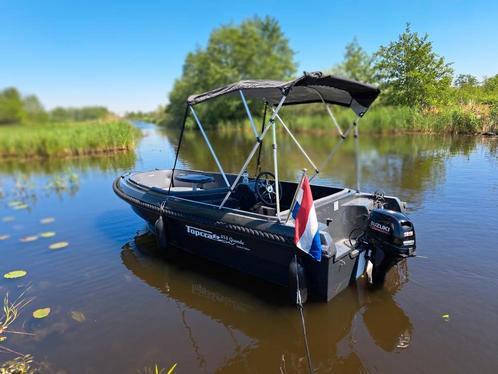 Sloep merk Topcraft 484, Watersport en Boten, Sloepen, Zo goed als nieuw, Tot 10 pk, 3 tot 6 meter, Buitenboordmotor, Benzine
