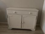Wit kastje met lade en deuren, Ophalen, 100 tot 150 cm, Zo goed als nieuw, Met lade(s)