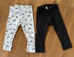 2 H&M katoenen leggings maat 92 wit met autootjes&zwart zgan, Kinderen en Baby's, Broek, Jongen of Meisje, H&M, Ophalen of Verzenden