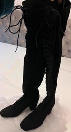 Overknielaars met hak, Ophalen, Zo goed als nieuw, Zwart