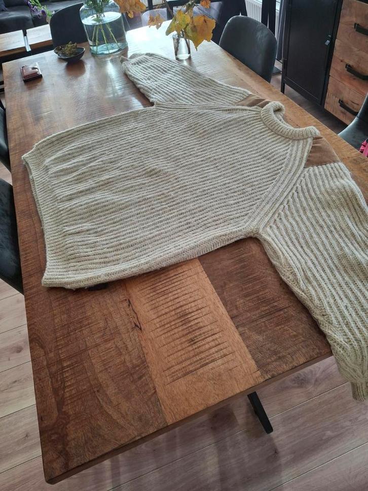 Gebreide schaapswollen wintertrui - XXL Hunter collections, Kleding | Heren, Truien en Vesten, Nieuw, Maat 56/58 (XL), Beige, Ophalen of Verzenden