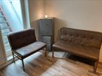 Leuke retro bruine eettafel banken, Ophalen, Huis en Inrichting