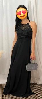 Elegante lange zwarte galajurk / avondjurk, Kleding | Dames, Jurken, Maat 38/40 (M), Dreamdresses, Zwart, Ophalen of Verzenden