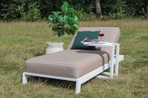 Ligbed Bite Taupe-Chine, Tuin en Terras, Ligbedden, Nieuw, Aluminium, Verstelbaar, Ophalen of Verzenden