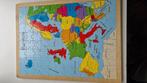 Houten puzzel Europa op houten plaat, Hobby en Vrije tijd, Denksport en Puzzels, Ophalen of Verzenden, Minder dan 500 stukjes
