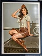 [Poster in Frame] Sexy Leger Pin Up USA WW2 Sherman Tank, Verzamelen, Verzenden, Luchtmacht, Foto of Poster