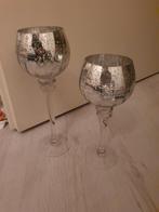 Te koop 2 kandelaars zilver, Ophalen, Minder dan 25 cm