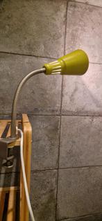 Groene Bureaulamp met Klem vintage ikea, Huis en Inrichting, Gebruikt, Ophalen of Verzenden, Minder dan 100 cm, Metaal