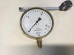 Antiek manometer ,stoom ,messing , 16kg/ cm2, Ophalen of Verzenden
