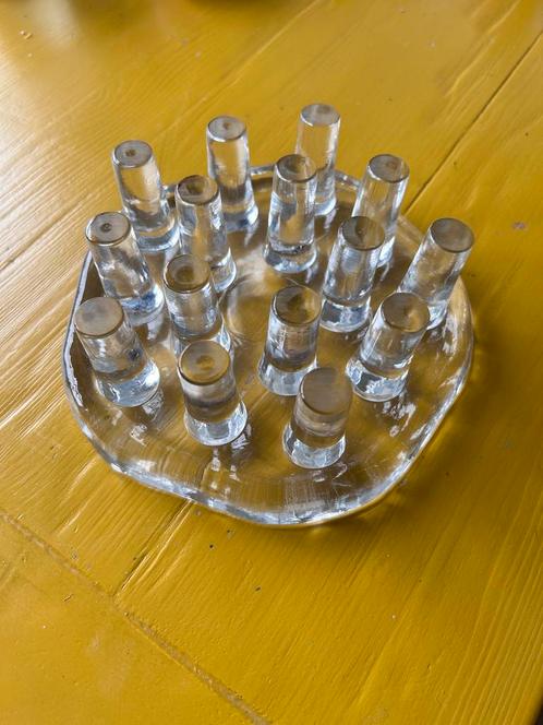Glazen Theelichthouder Georgshutte - Jaren '70 Design Glaswe, Antiek en Kunst, Antiek | Glas en Kristal, Ophalen of Verzenden