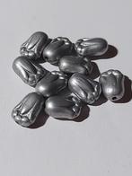 Zilveren tulp vormige kralen 10 mm, Nieuw, Kraal, Verzenden