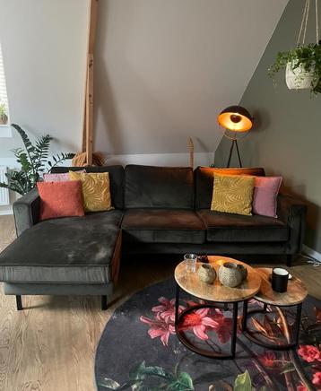 Mooie groene velvet hoekbank - Wooods  beschikbaar voor biedingen