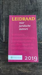 Leidraad voor juridische auteurs, Ophalen of Verzenden, Zo goed als nieuw, Sociale wetenschap