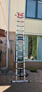 Telescoopladder Aldorr en afstandhouder, Doe-het-zelf en Verbouw, Ladders en Trappen, Ophalen, Zo goed als nieuw, 4 meter of meer