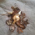 Lotje goud en geel Kerstversiering feathertree gablonzer, Ophalen of Verzenden, Gebruikt