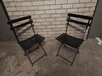 Twee klapstoeltjes voor balkon of tuin, Ophalen of Verzenden, Gebruikt, Metaal, Inklapbaar