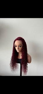 CURLY LACEWIG PRUIK KRULLEN ROOD, Ophalen of Verzenden, Zo goed als nieuw, Pruik of Haarverlenging