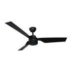 V-TAC VT-6552-3 Plafondventilator • 65W - Zwart, Ophalen of Verzenden, Ventilator met afstandsbediening, Nieuw, Plafondventilator
