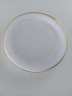 Gouden rand glazen schaal, Schaal, Rond, Ophalen of Verzenden, Glas
