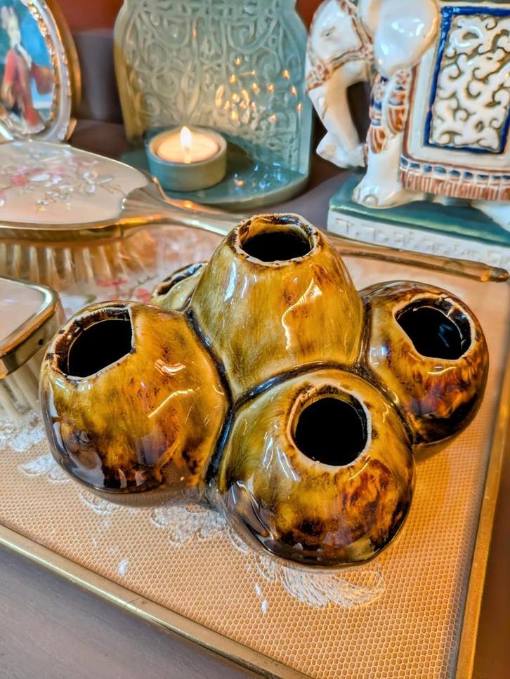 Crocusvaas Koraal, Huis en Inrichting, Woonaccessoires | Vazen, Zo goed als nieuw, Groen, Minder dan 50 cm, Aardewerk of Porselein