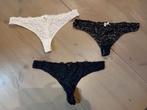 Drie hunkermuller strings maat M, Kleding | Dames, Verzenden, Zwart, String
