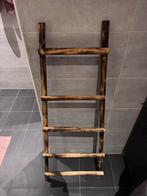 Decoratieve houten ladder, Ophalen, Zo goed als nieuw, Bruin, Handdoekenrek