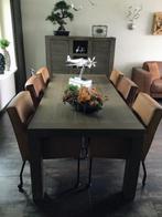 Houten eettafel van Henders en Hazel, Huis en Inrichting, Tafels | Eettafels, Ophalen, Gebruikt, 100 tot 150 cm, 200 cm of meer