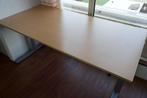 ️☎️Gispen TM bureau Zit Sta Verstelbare Slinger Beuken160x80, Ophalen, In hoogte verstelbaar, Zo goed als nieuw, Bureau