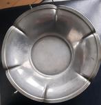 Tinnen schaal met sierlijke pootjes, Overige materialen, Gebruikt, Schaal, Rond