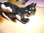 zoek oud zwart katten beeldje met bolletje wol, Verzamelen, Ophalen of Verzenden, Zo goed als nieuw, Dier