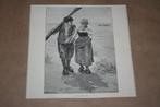 Antieke prent - Verliefd jong stel op het strand - 1885 !!, Verzamelen, Foto's en Prenten, Nieuw, Ophalen of Verzenden, Voor 1940