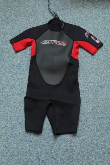 Wetsuit shorty Oneill voor kind rood maat 10 *NIEUW*