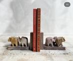 Vintage natuurstenen boekensteunen olifanten, Ophalen of Verzenden, Zo goed als nieuw